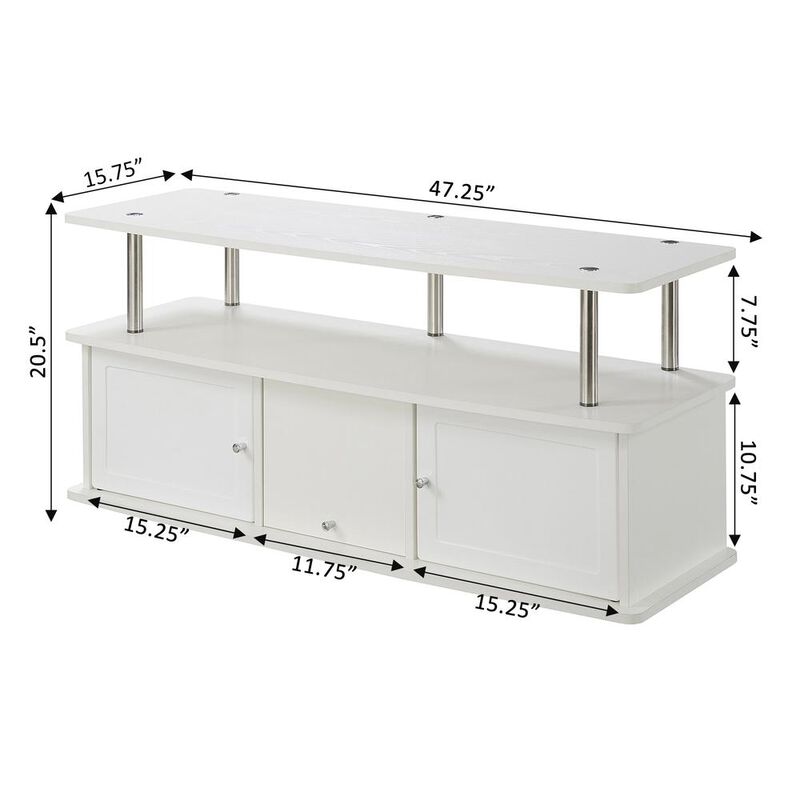 Convience Concept, Inc. TV Stand with 3 Storage Cabinets and Shelf for TVs up to 55 inches