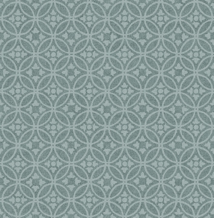 Larsson Teal Ogee Wallpaper (Set of 2)