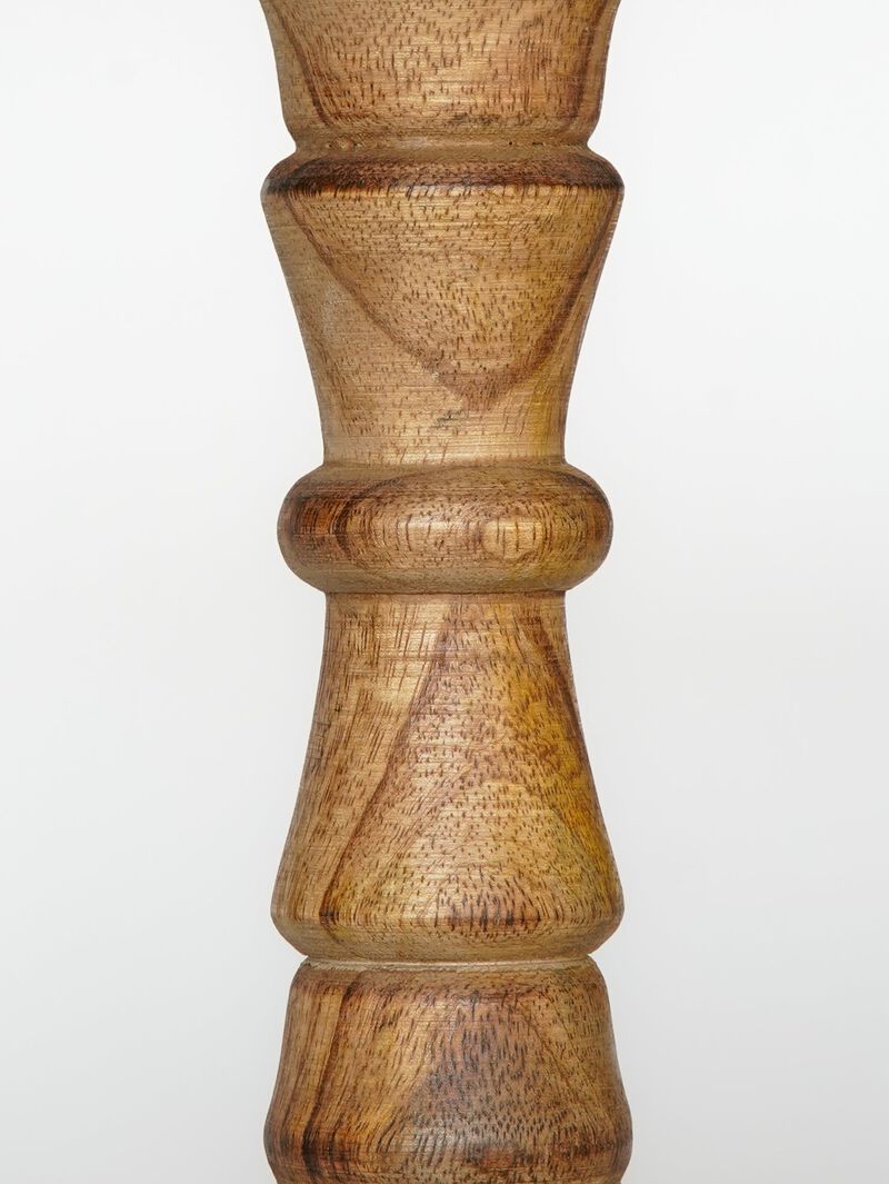 BBH Homes Traditional Wallnut Eco-friendly Handmade Mango Wood Set Of Seven 6",9",12",15",12",9" & 6" Pillar Candle Holder