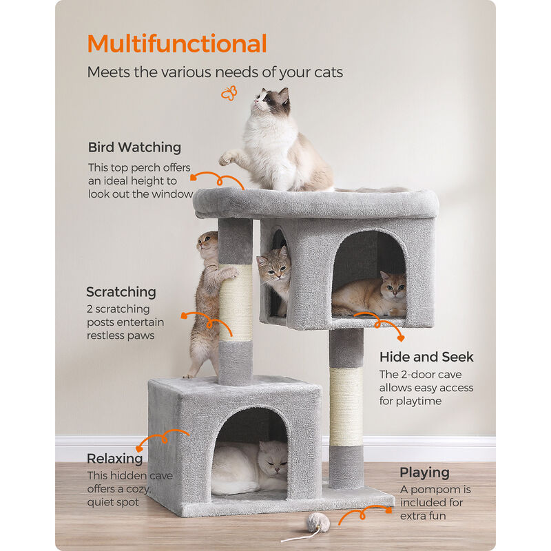 39.8-Inch Cat Tree &ndash; Perfect for Large Cats with Ample Space