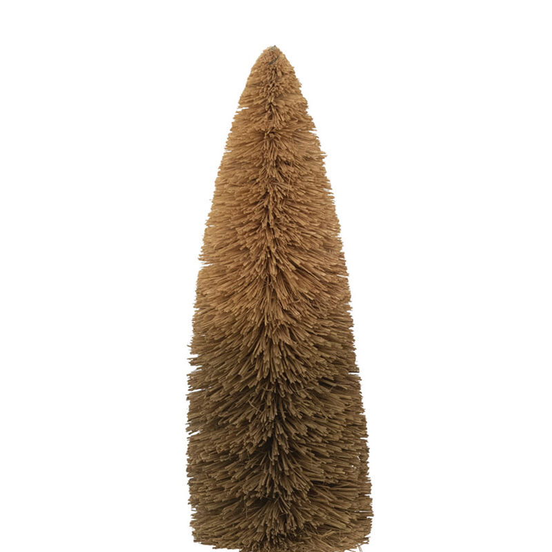 Sisal Bottle Brush Tree with Wood Base, Moss Green image number 1
