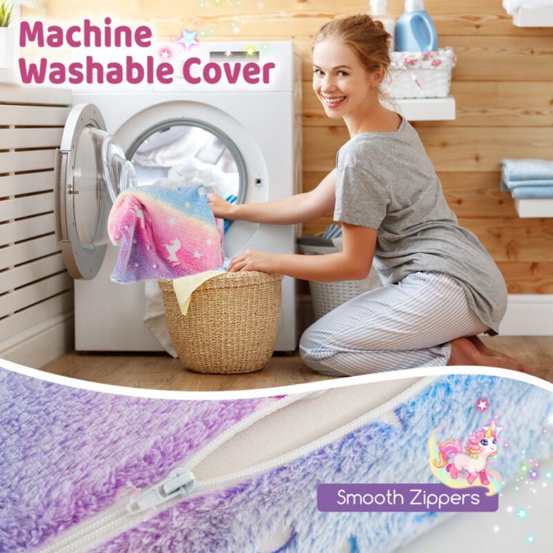 Hivvago Kids Folding Sofa Bed Floor Mattress Glow in the Dark with Pillow