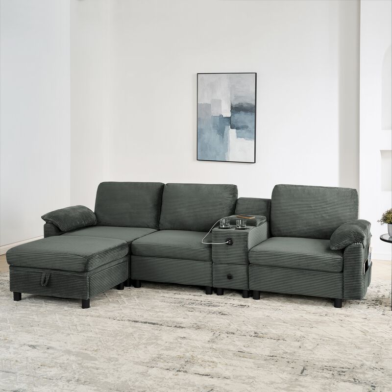 Lird Modern Modular Sectional L Sofa image number 3