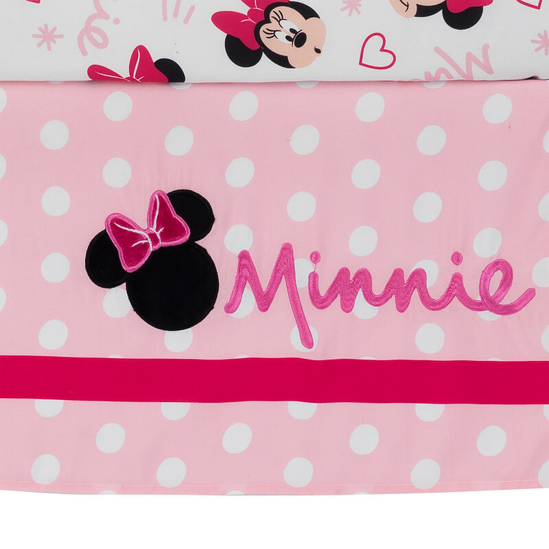 Lambs & Ivy Disney Baby Minnie Mouse Love 3-Piece Pink Nursery Crib Bedding Set