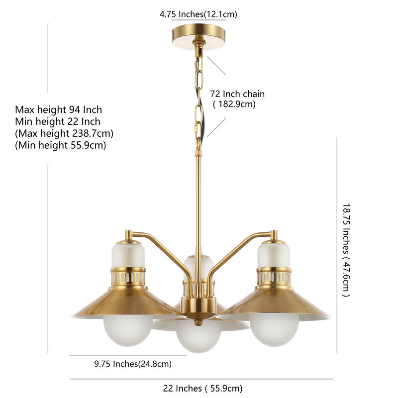 Colin Adjustable Iron/Glass Retro Hurricane LED Pendant image number 3