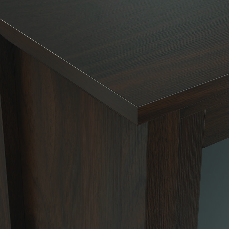 Warm Shaker SOLID WOOD 32 inch Wide Transitional Low Storage Cabinet in Tobacco Brown image number 7