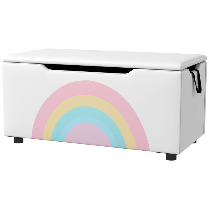 Toy Box Chest for Nursery Room Playroom Bedroom, for Boys and Girls - White