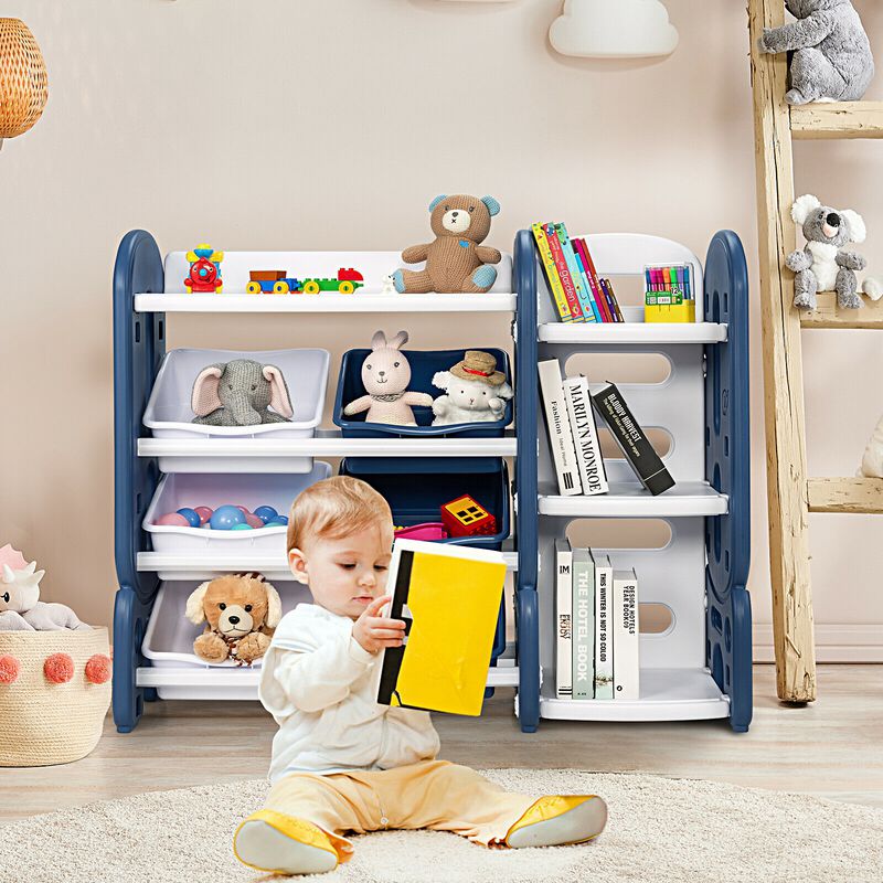 Bedroom or Playroom Toy Storage Organizer for Kids, Multi-Layer Bins image number 1