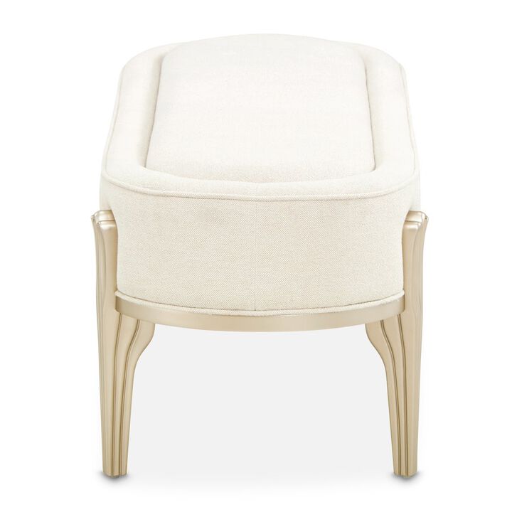 Michael Amini Camellia Field Bench - Caramel