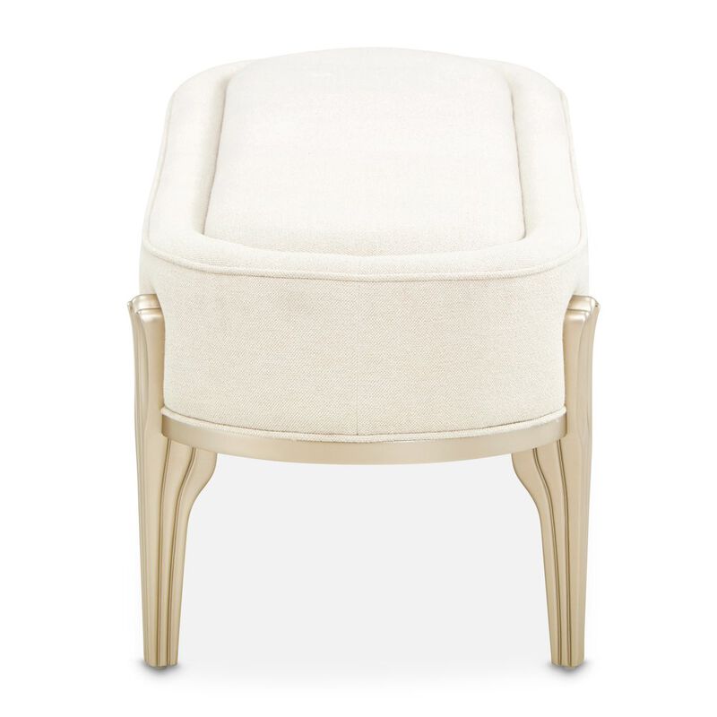 Michael Amini Camellia Field Bench - Caramel image number 1