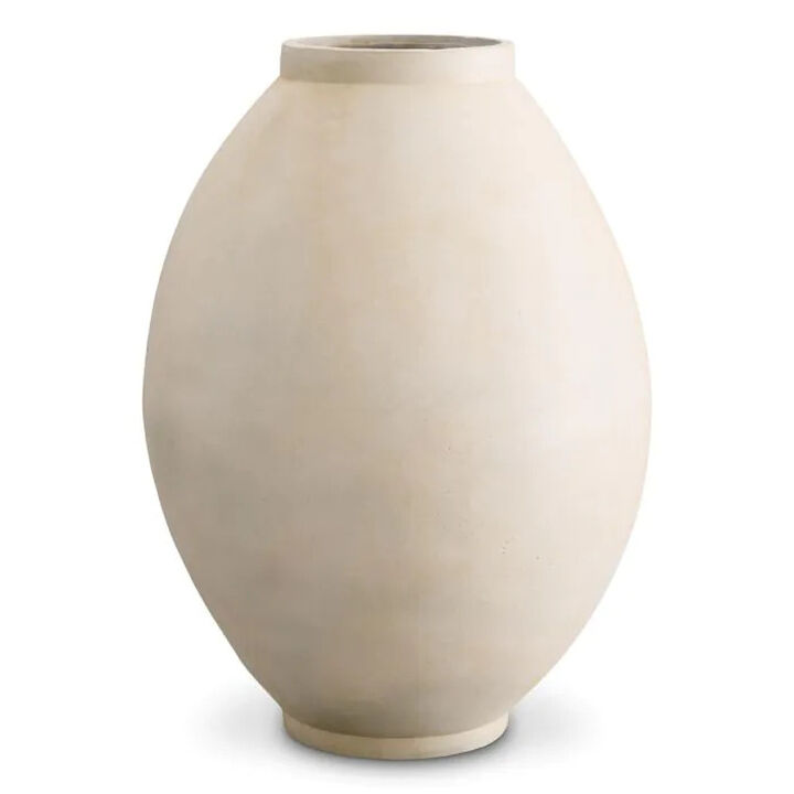 Vase Moon Jar sandstone finish L