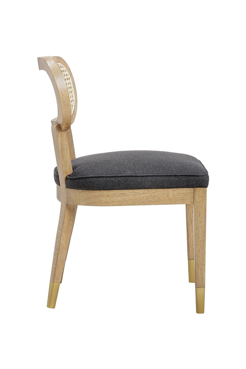 Casafoyer Cosette Black Performance Linen Dining Chair image number 3