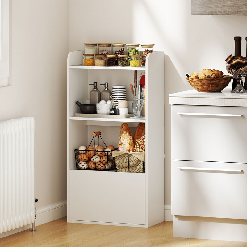 Freestanding 3-Tier Bookcase with Open Shelving for Living Room or Study