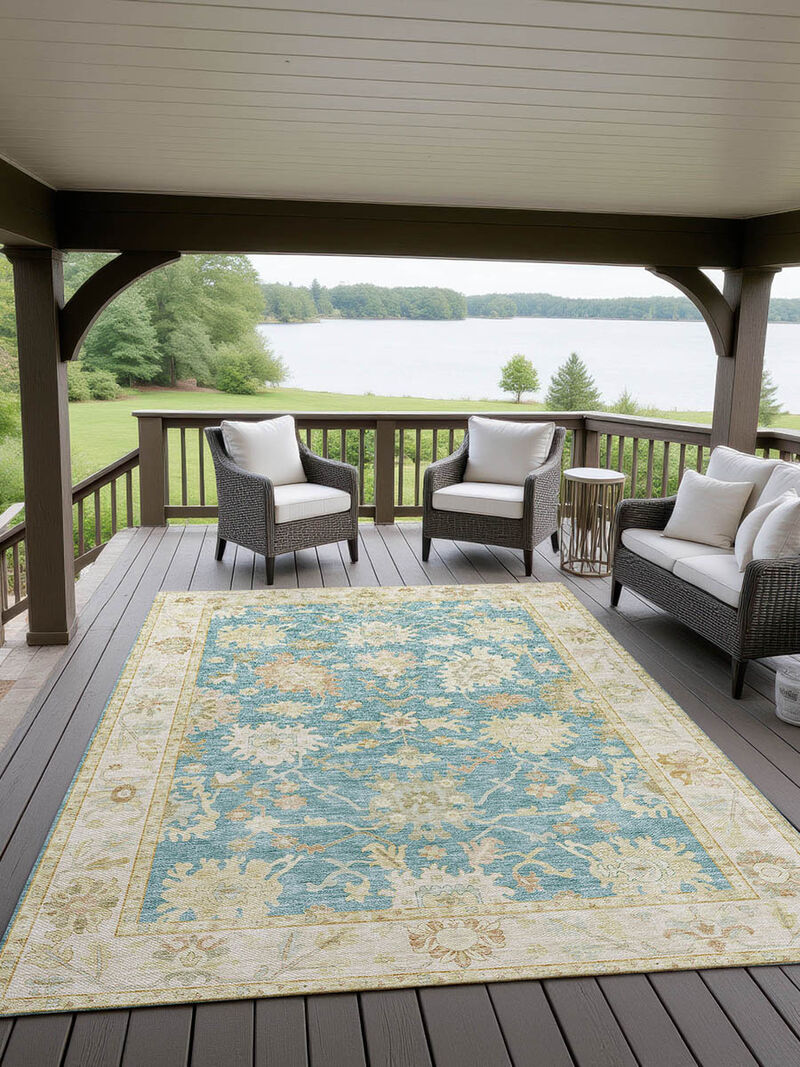 Hatay HY2 Teal 10' x 14' Rug