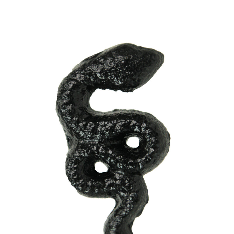Gothic Black Cast Iron Snake Drawer Pulls &ndash; 6-Piece Set, 2.25" Long, 1" High, Serpentine Design for Cabinets, Drawers, and Goth Decor image number 4