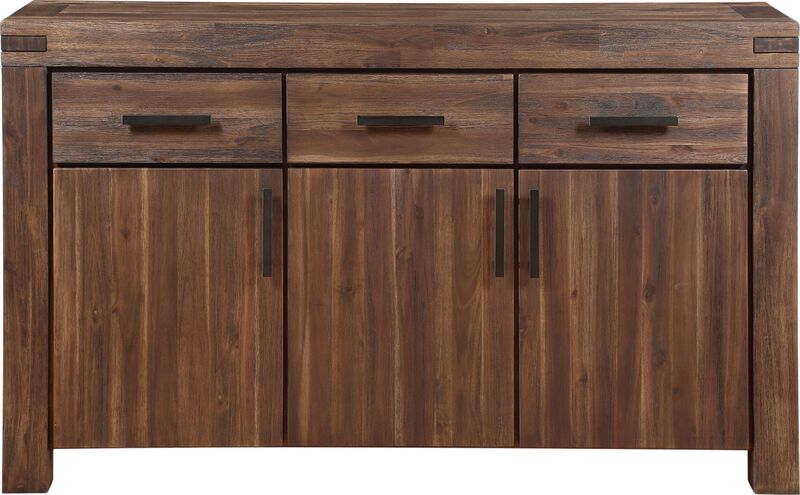 Meadow Three Drawer Three Door Solid Wood Sideboard in Brick Brown image number 0
