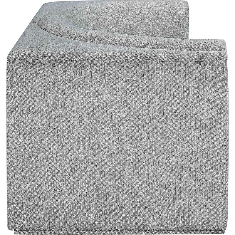 Meridian Furniture Ollie Grey Boucle Fabric Modular Sofa