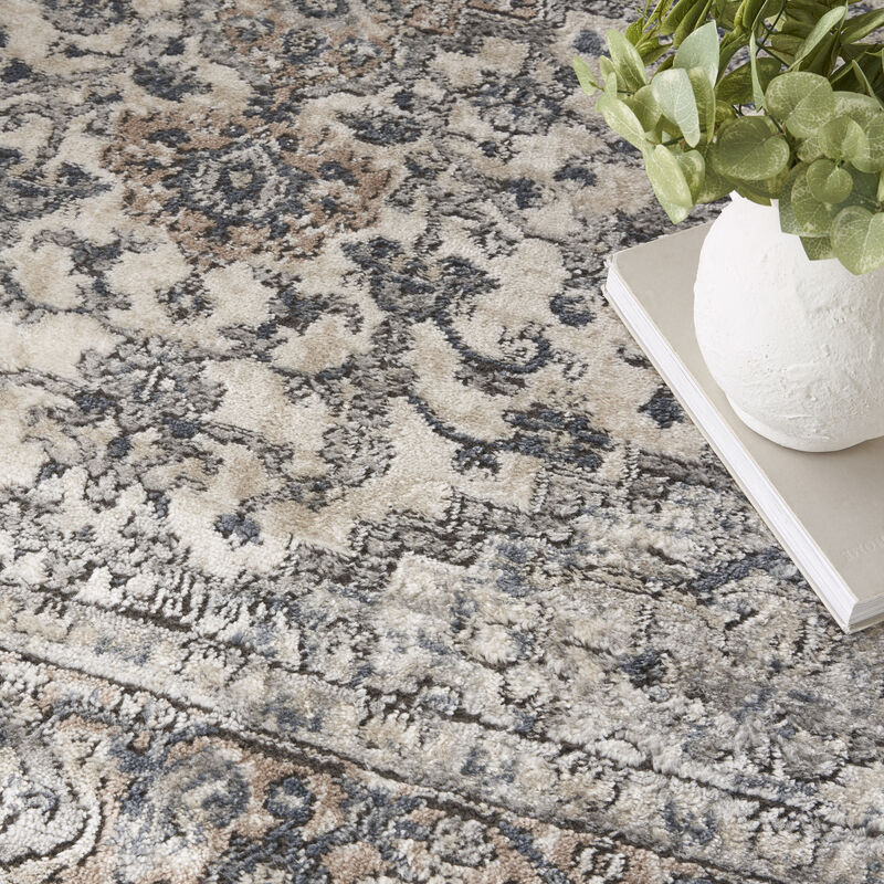 Quarry QUA05 Ivory/Gray 5' x 8' Oval Rug image number 8