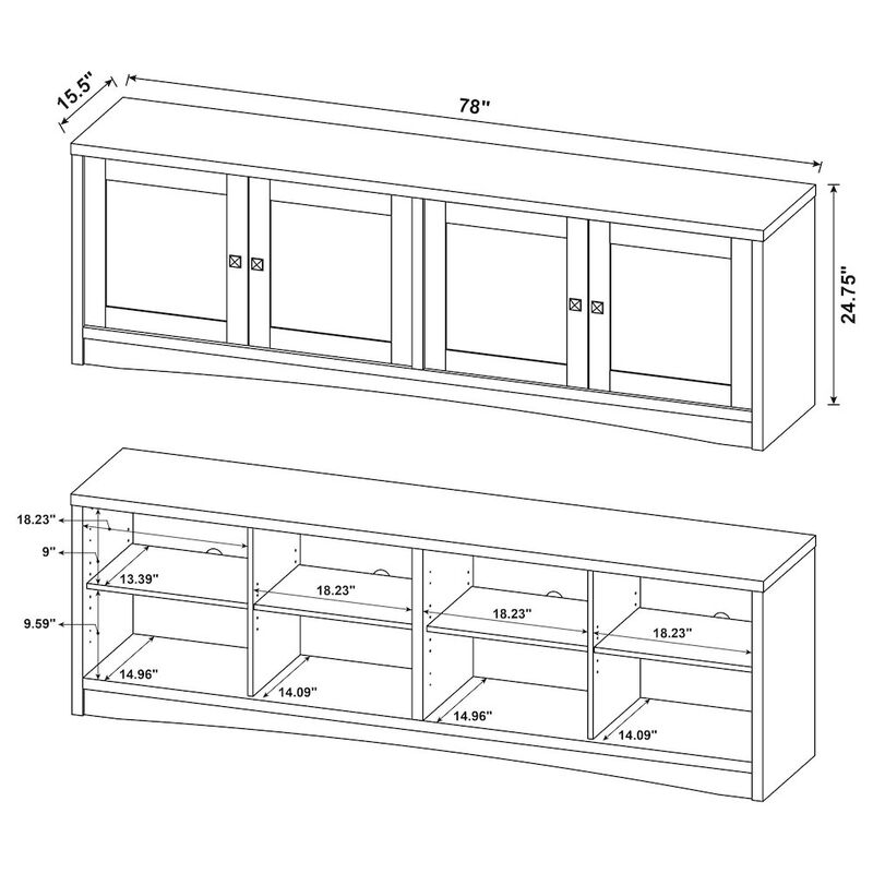 Coaster Co. of America Laughlin 3-piece Entertainment Center TV Stand White