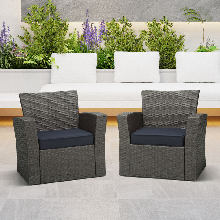 WestinTrends Outdoor Patio Furniture Seat Chair Square Cushions Set of 2, 20" x 19"