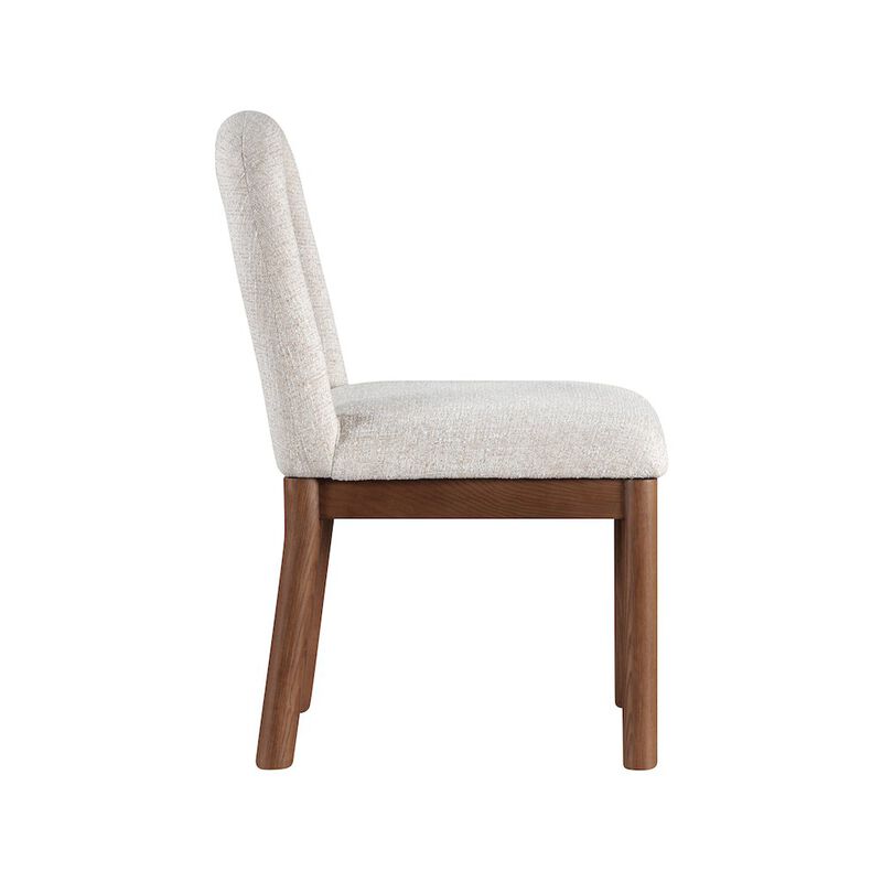 Meridian Furniture Conrad Beige Linen Textured Fabric Dining Chair