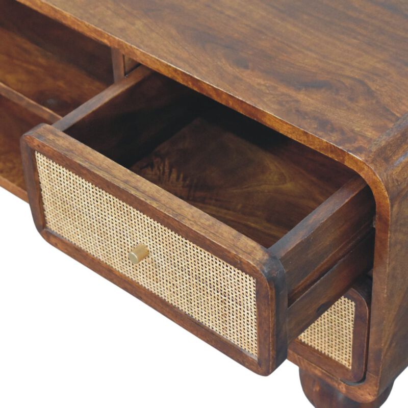 Artisan Furniture Solid Wood Larissa 4 Drawer Chestnut Media Unit