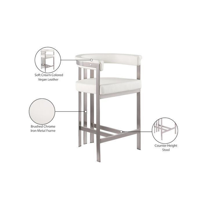 Meridian Furniture Marcello Velvet Counter Stool, Set of 2