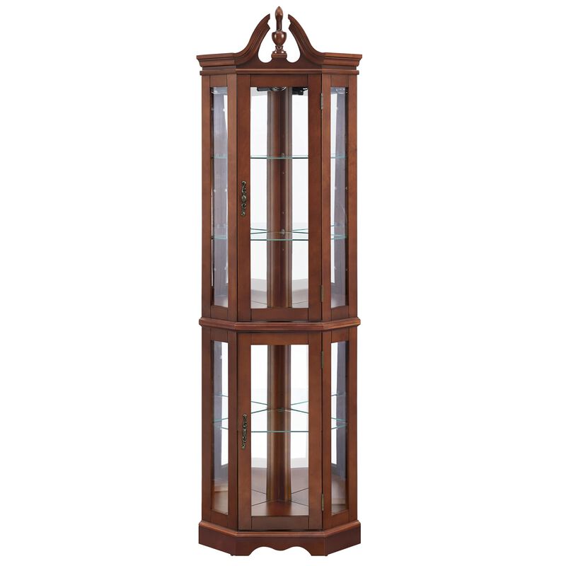 Siphup Corner Curio Cabinet with Lights image number 0