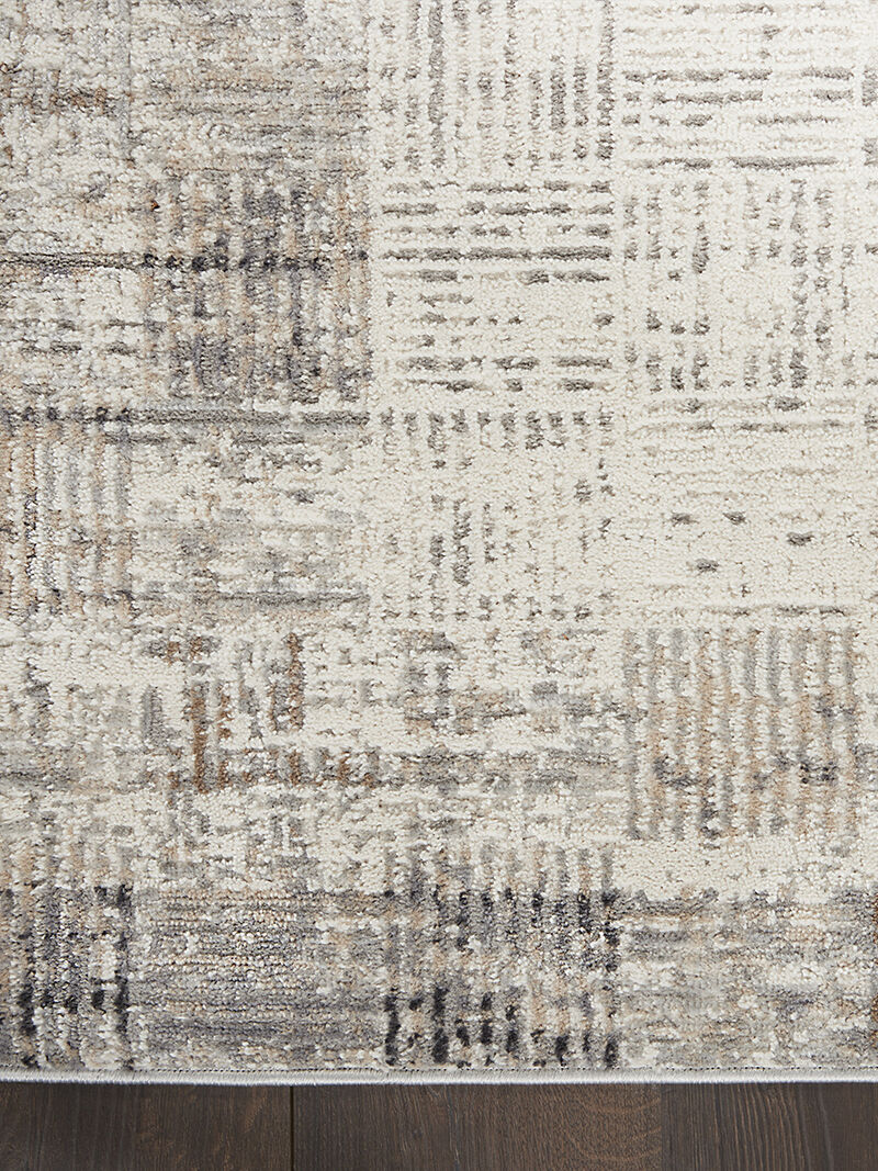 Elation ETN05 Ivory/Gray 2'2" x 18' Rug