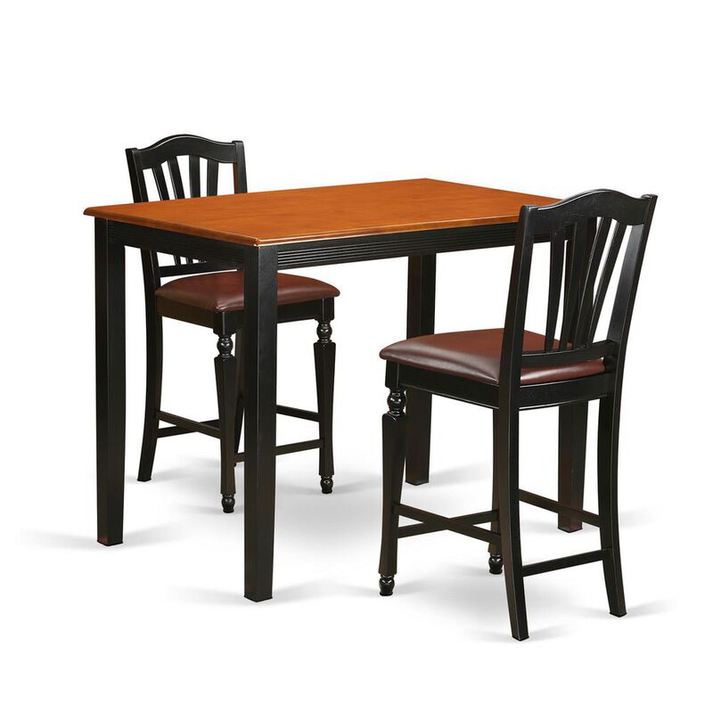 3 Pc pub Table set - Dining Table and 2 counter height stool.