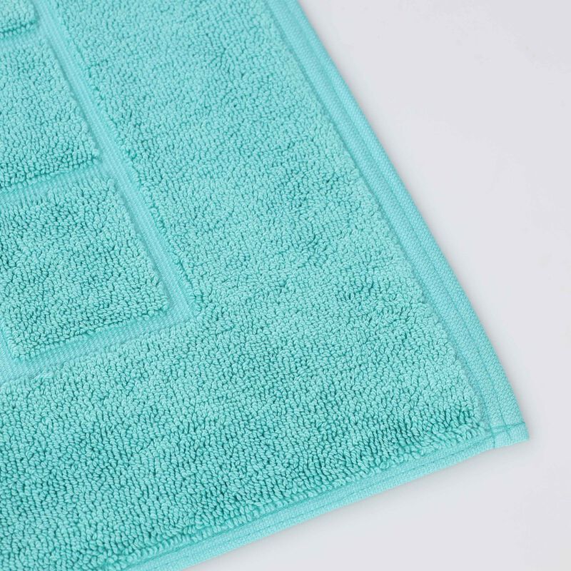 Washable Cotton Checkered Bath Rug Set of 2 for Bathrooms image number 2
