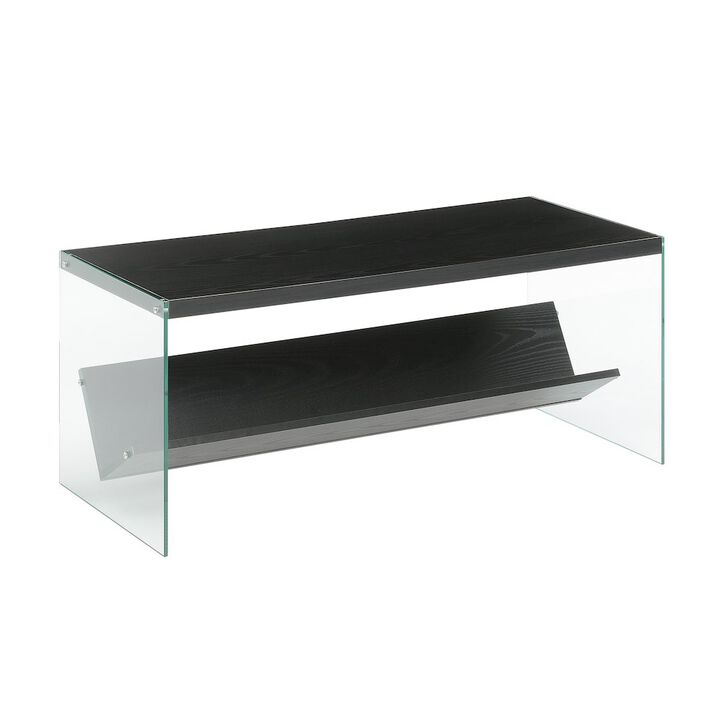 Convenience Concepts SoHo Glass Coffee Table with Shelf