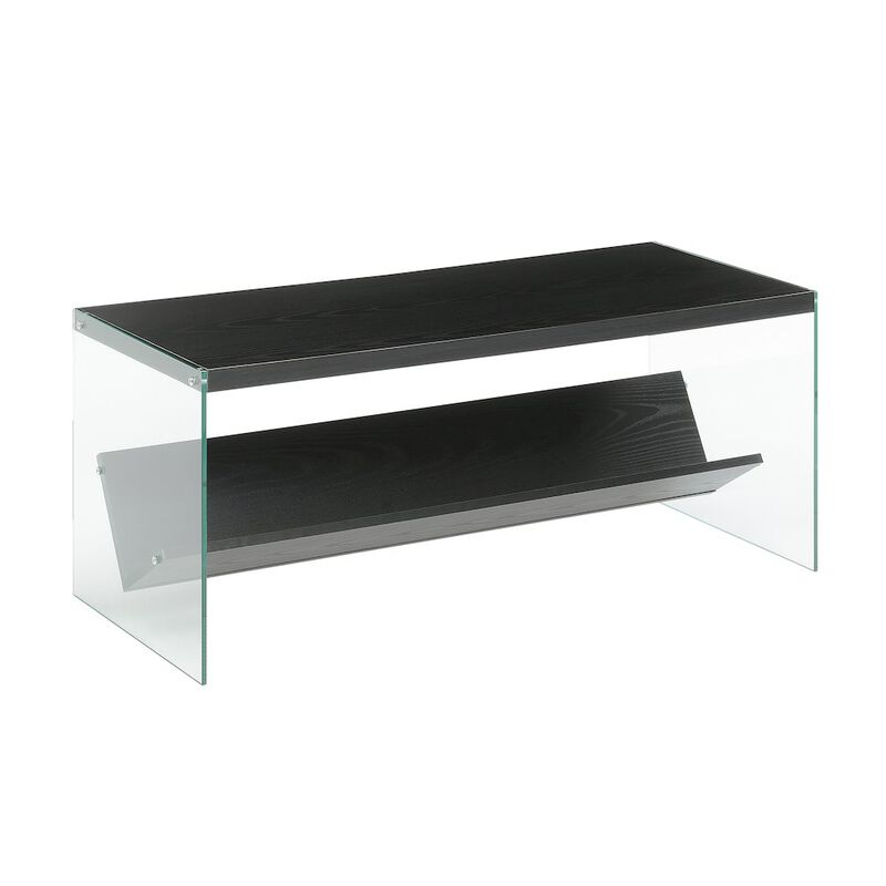 Convenience Concepts SoHo Glass Coffee Table with Shelf