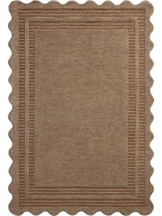 Scottie SCO01 Mocha/Clay 5' x 7'6" Rug by Chris Loves Julia x Loloi