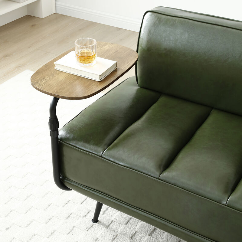Cabdux Modern loveseat With side table image number 5