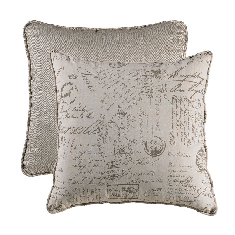 Fairfield Printed Script Euro Sham image number 1