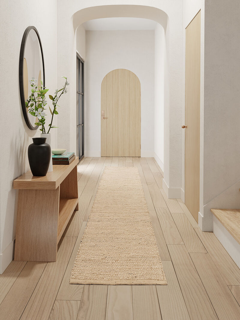 Natural Jute NJT01 Bleached 2' x 6' Rug