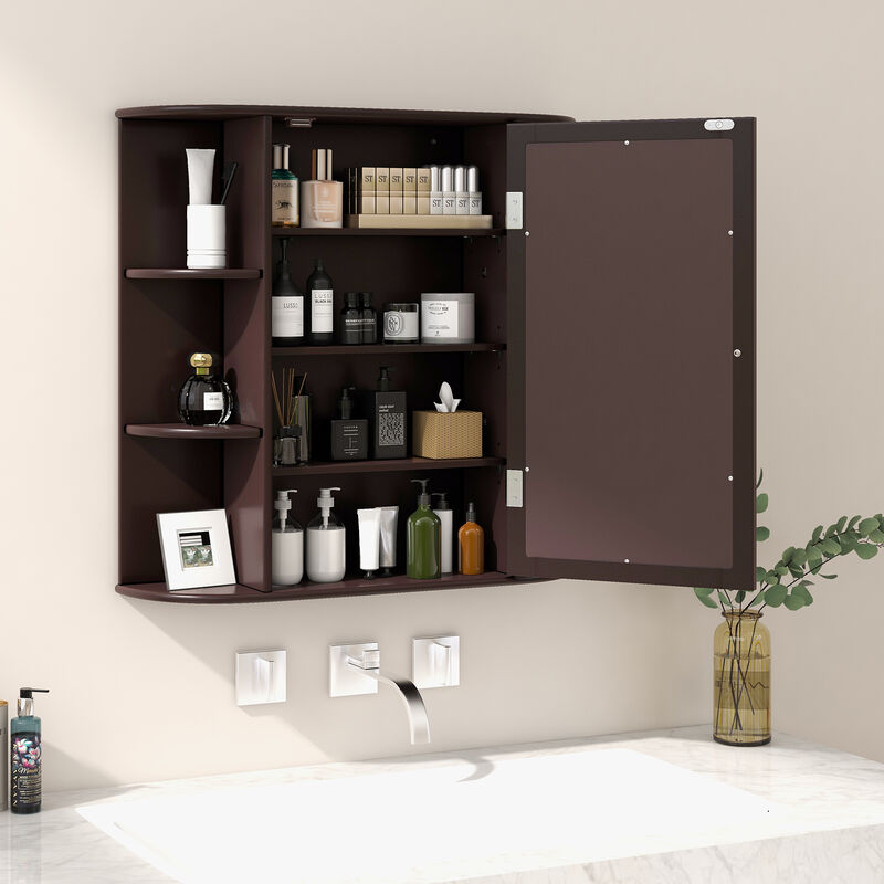 Multipurpose Mount Wall Surface Bathroom Storage Cabinet with Mirror