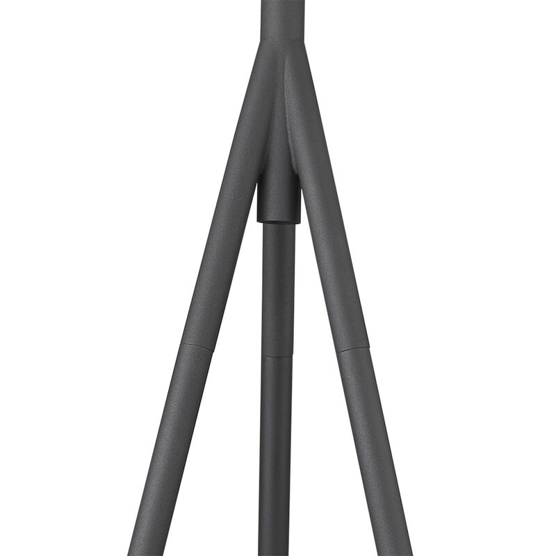 Hivvago 61" Tripod Floor Lamp With Gray Metal Cone Shade