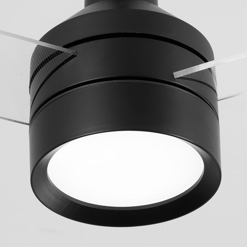 55" Modern Black Reversible Dimmable 8-Speed Ceiling Fan with Light and Remote image number 8