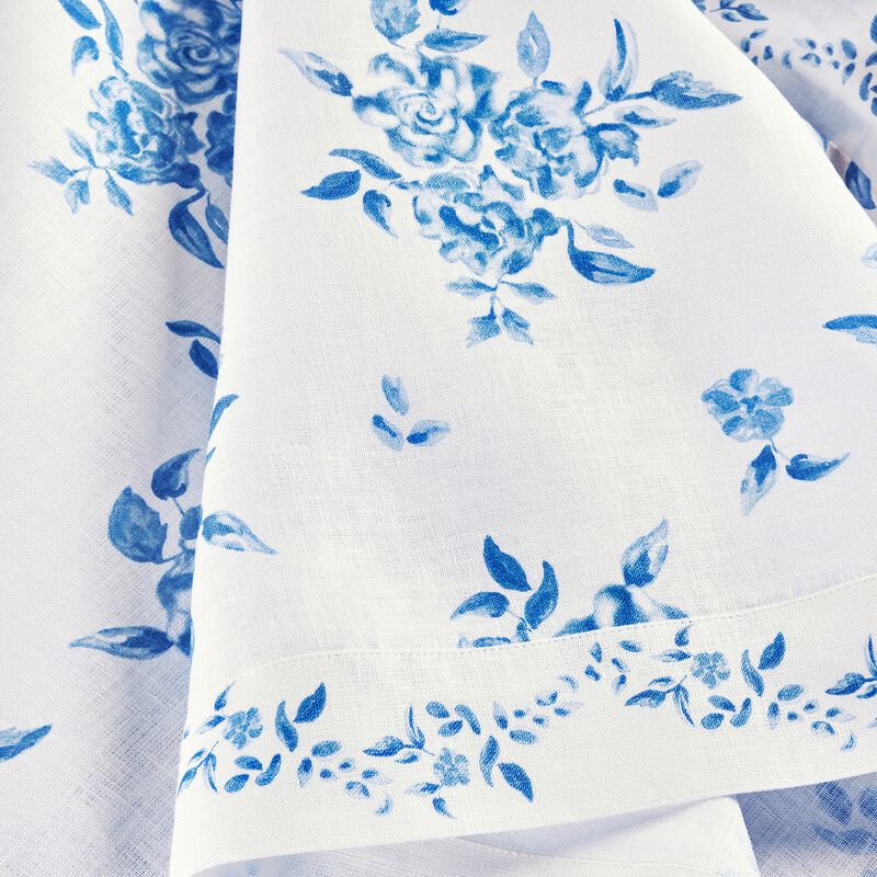 Solino Home Jolie Fleur 100% Linen Table Throw &ndash; Handcrafted, Machine Washable, Perfect for Holiday and Everyday Dining