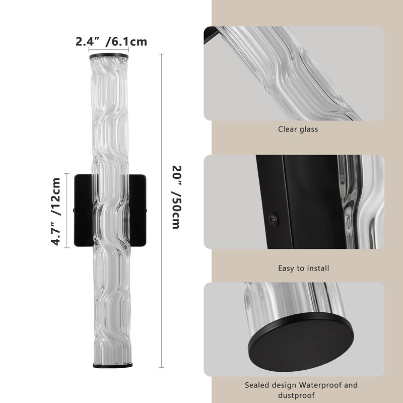 3.5 in. 1-Light LED Wall Sconce with Iron Shade (Set of 2) image number 5