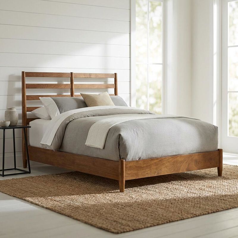 Alpine Furniture Flynn Retro Bed Slat Back Headboard image number 1