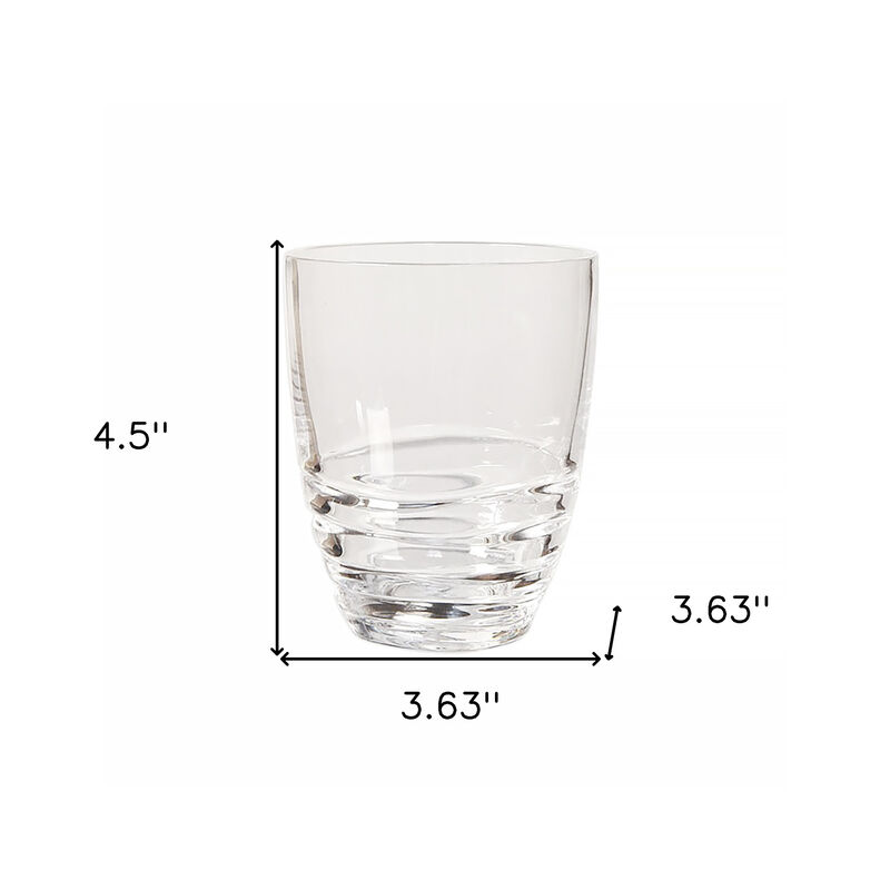 HomeRoots Set of Four Acrylic Stemless Whiskey Glass image number 4