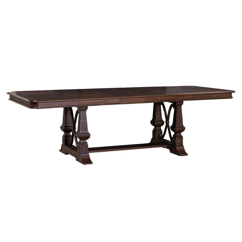 Liberty Furniture Table for Dining Room with 20" Self Storing Leaf - Chateau Brown Hickory Wood image number 7