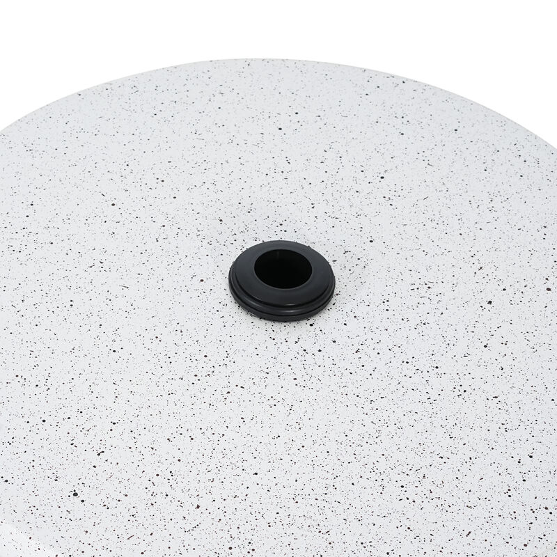 Christopher Knight Home Rysa Patio Lightweight Concrete Side Table with Umbrella Hole and Sand-Filling Design image number 7