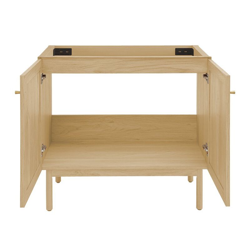 Classe 36" Freestanding Bathroom Vanity Cabinet without Top in Natural Oak image number 2