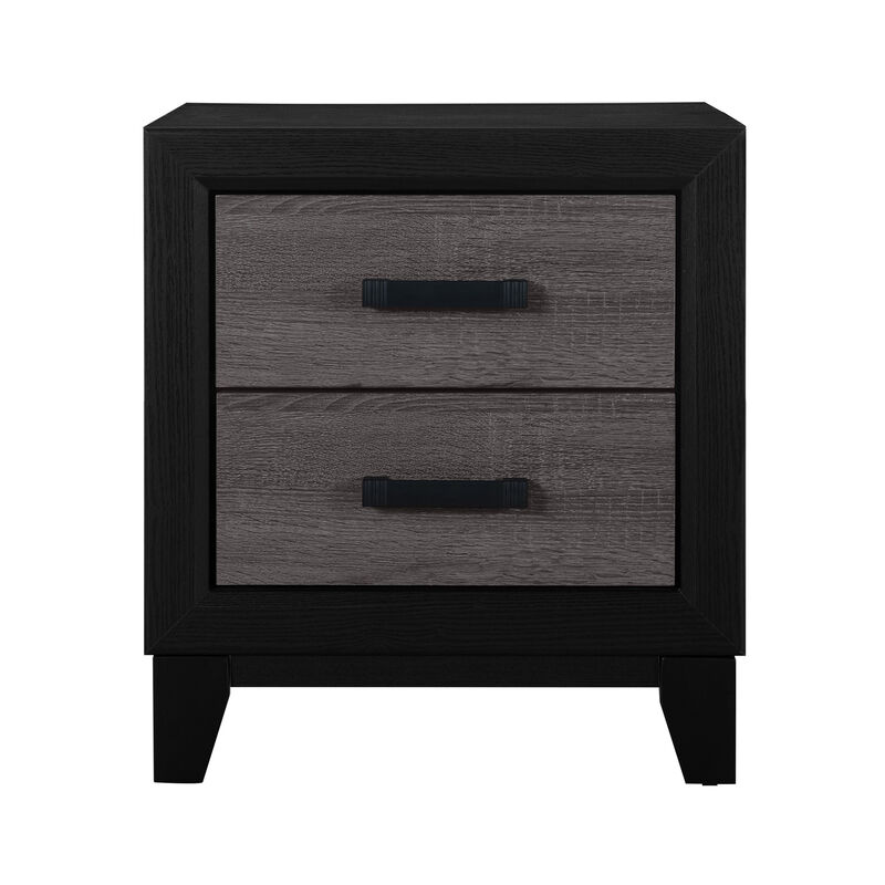 Lisbon Grey Black Modern Bedroom Nightstand image number 0