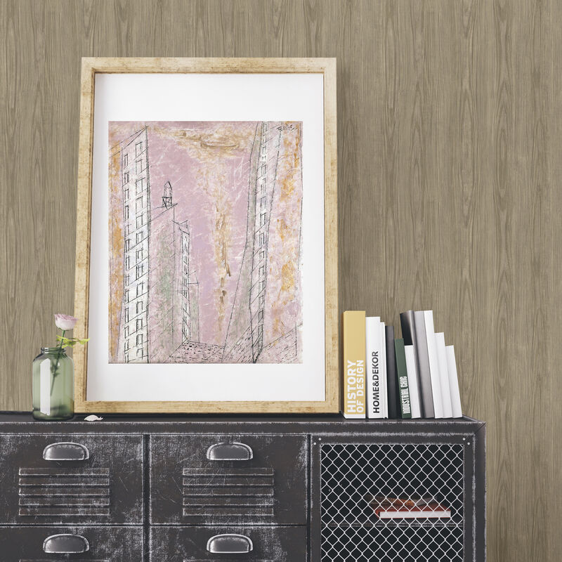 Tanice Light Brown Faux Wood Texture Wallpaper image number 1