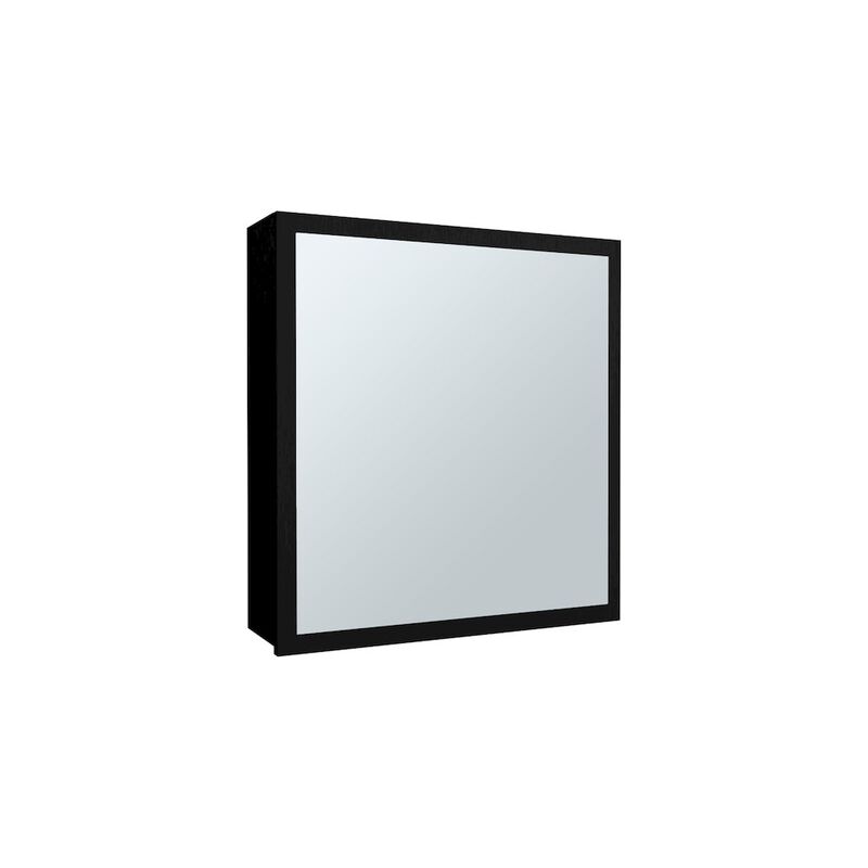 Loring Medicine Cabinet, 1 Door, 4 Shelves, 1 Mirror, Black